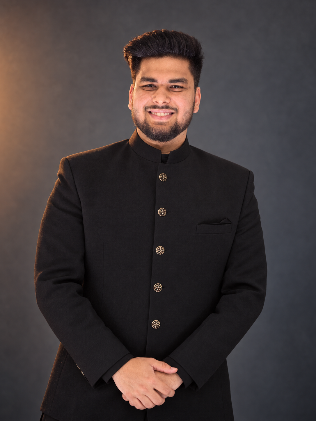 Professional solo portrait of Adarsh Agarwal
